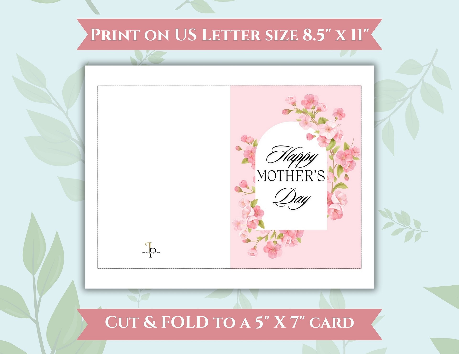 Pink Flowers Mother's Day Card product image (2)