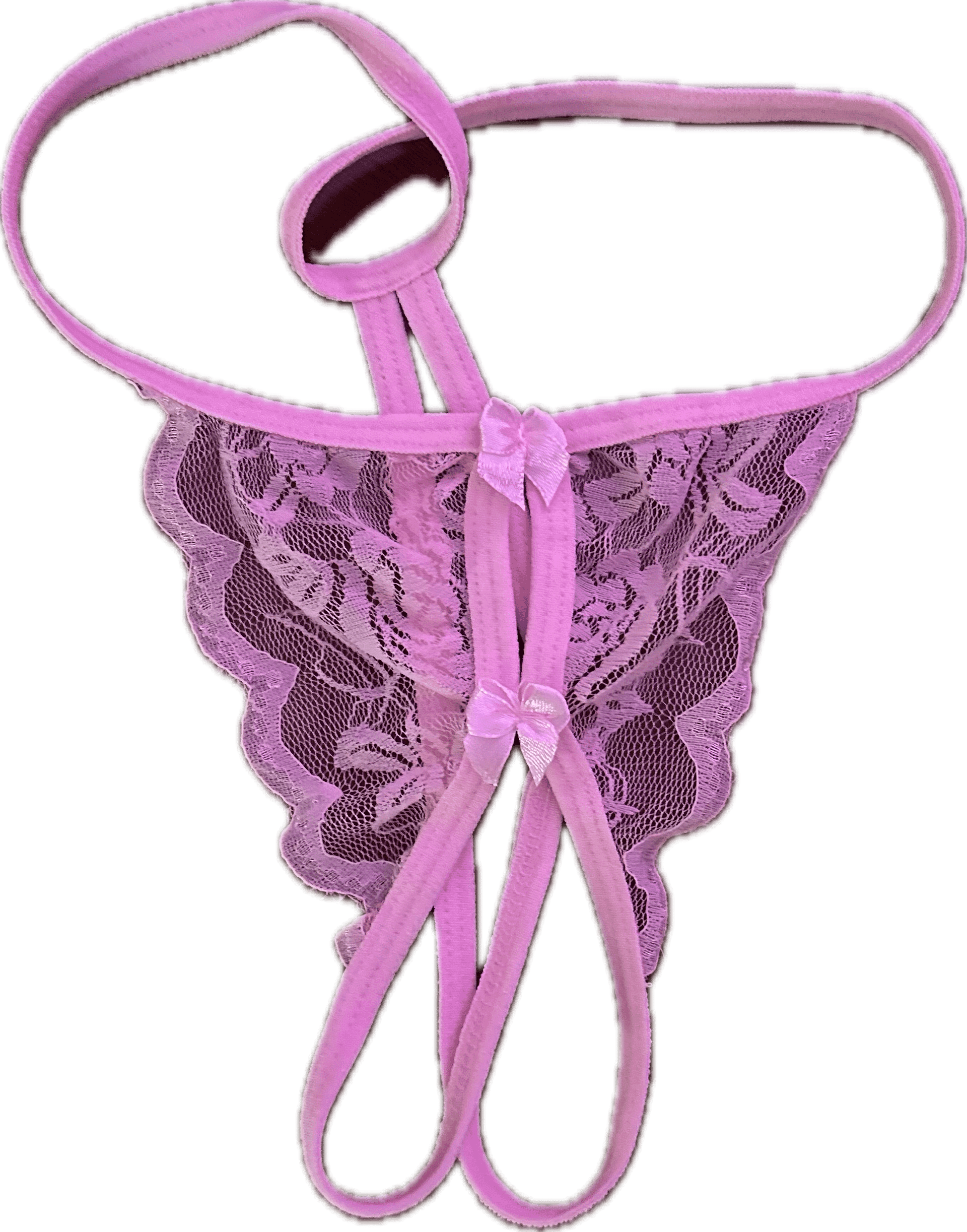 Open crotch pink thong panties product image (1)