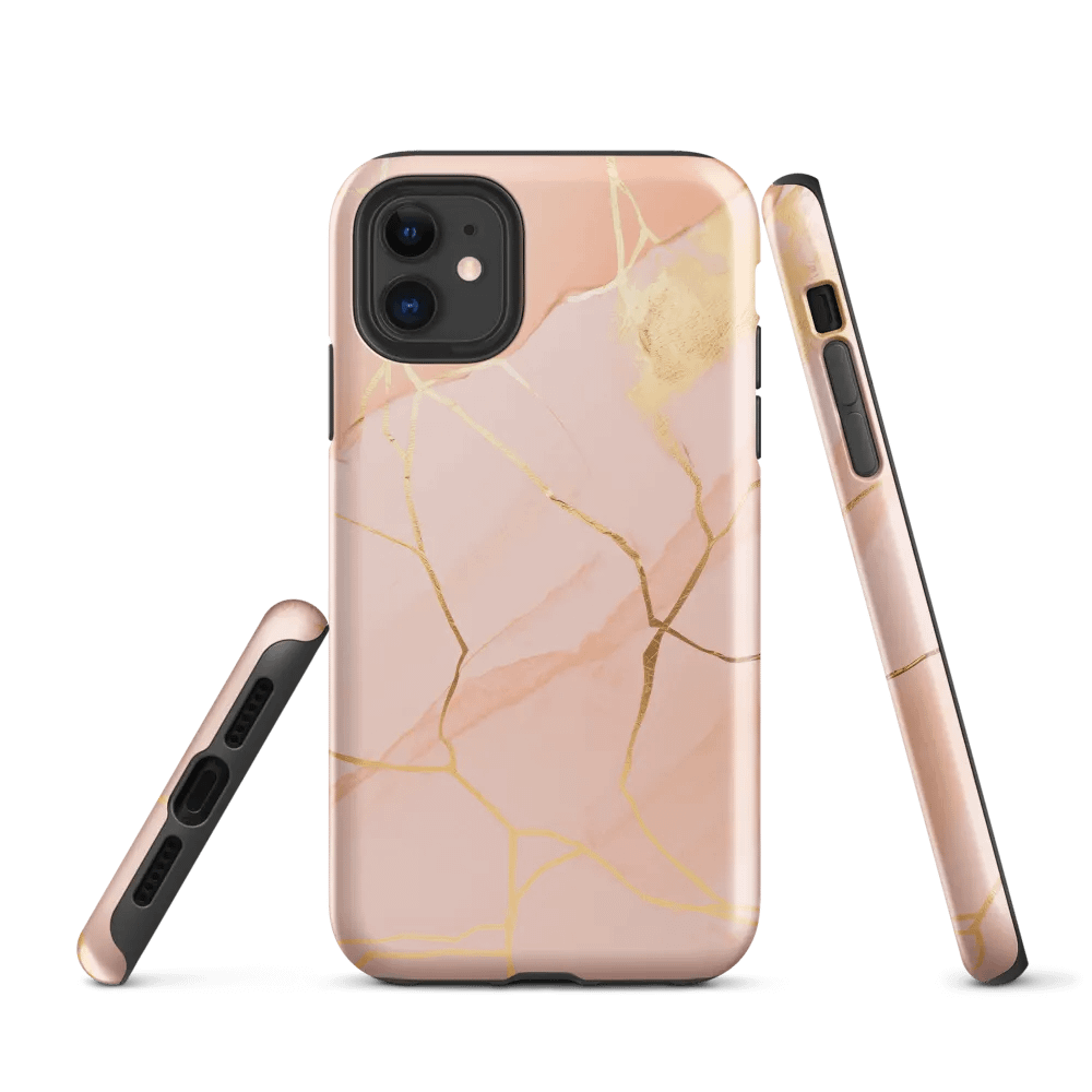 Peach Gold Kintsugi Tough iPhone Case product image (1)