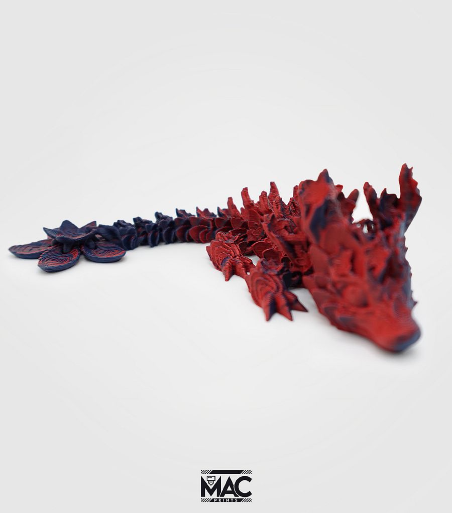 Cherry Blossom Baby Dragon Red & Blue product image (1)