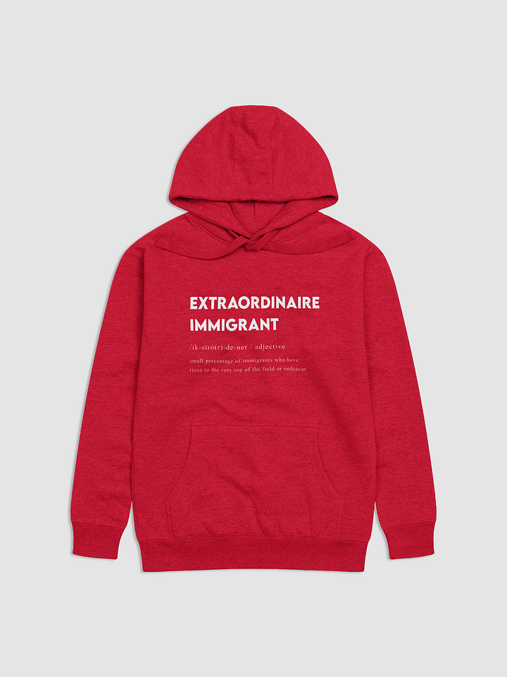 EXTRAORDINAIRE IMMIGRANT HOODIE RED product image (1)