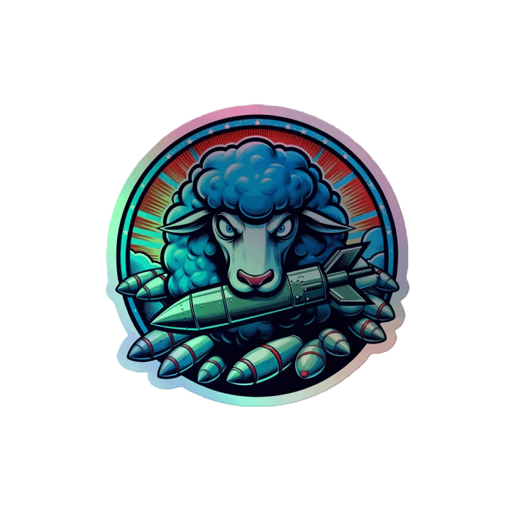 Blue Sheep Holographic Sticker product image (2)