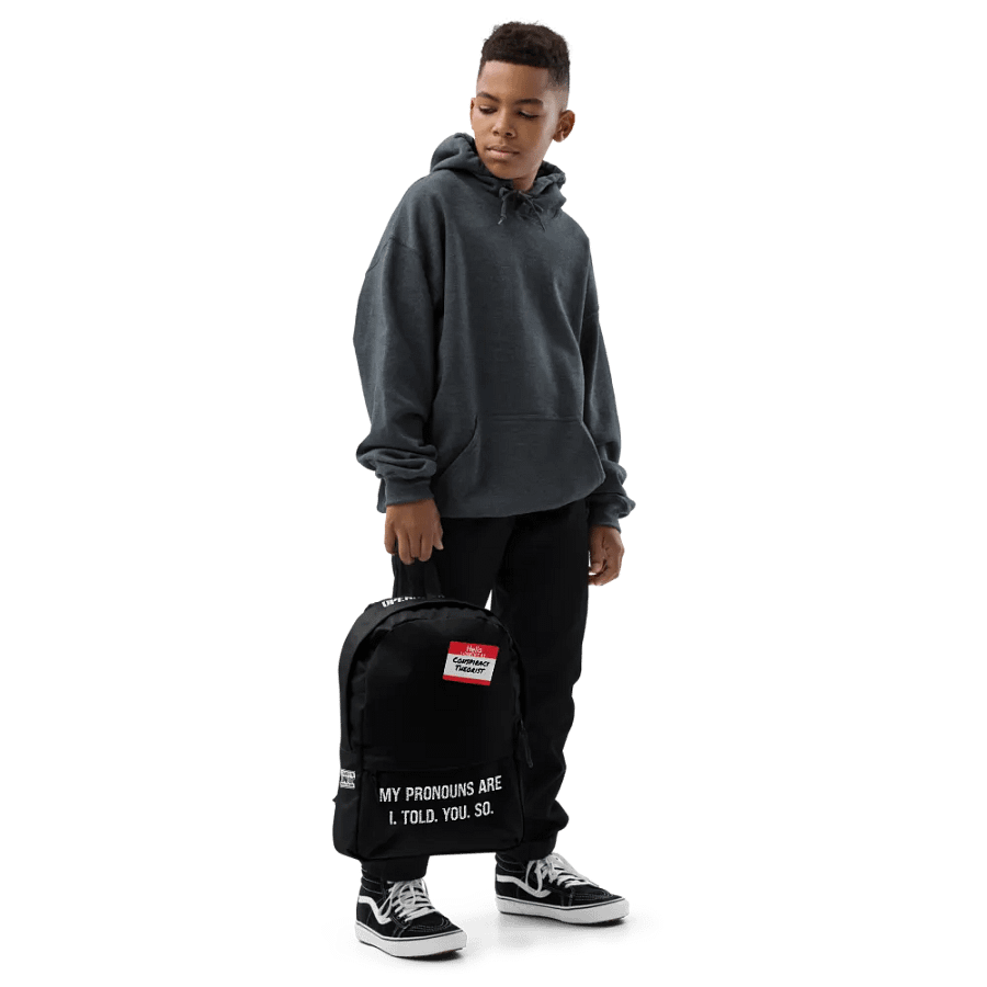 “Conspiracy Pronouns” Back Pack product image (6)