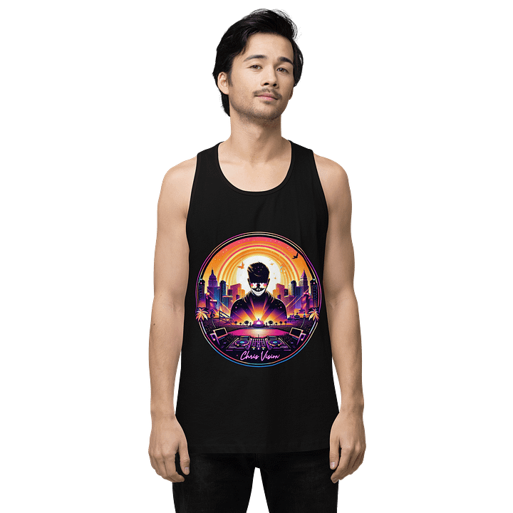 Sunset Spin DJ Men's Tank Top product image (8)