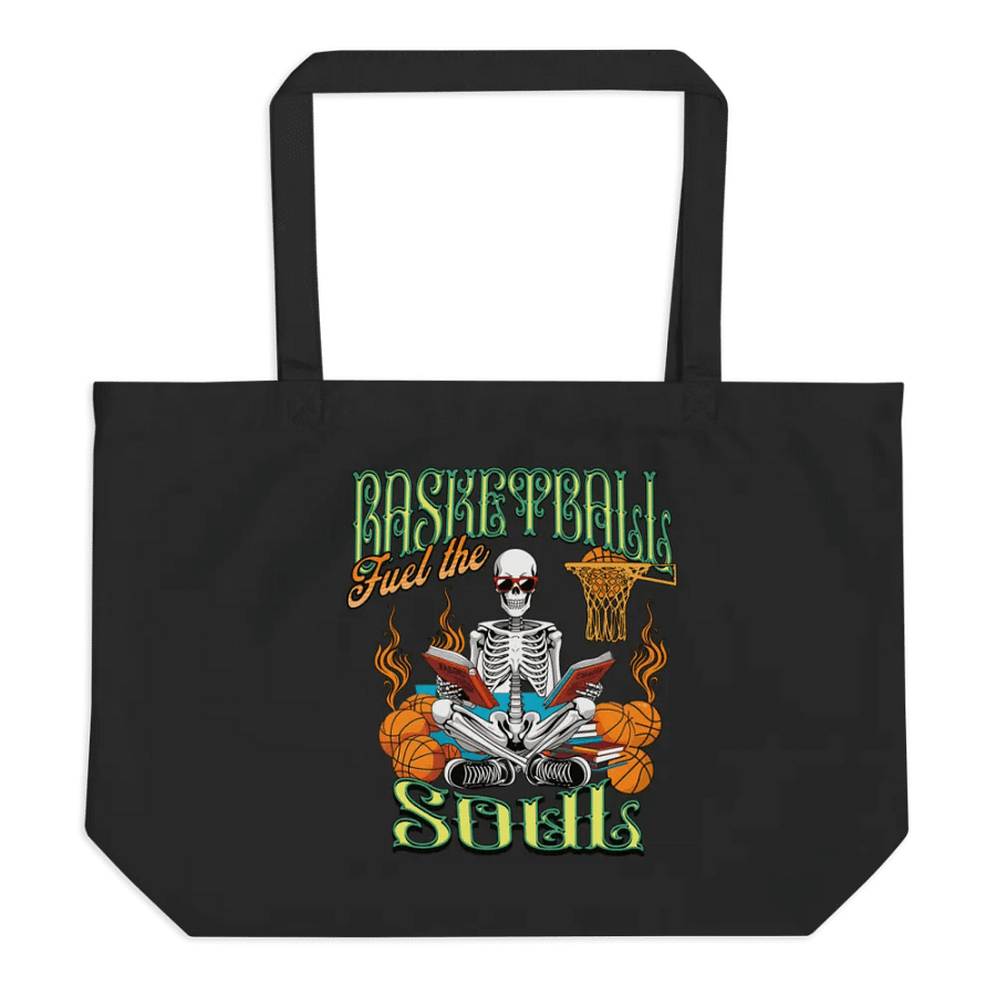 Basketball Fuel The Soul Skeleton Hoops Organic Tote product image (1)