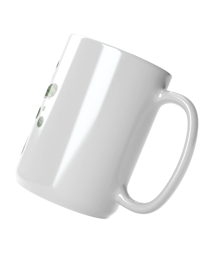 Acrylic Painting Splatter Mug w/Greens & Gold product image (2)