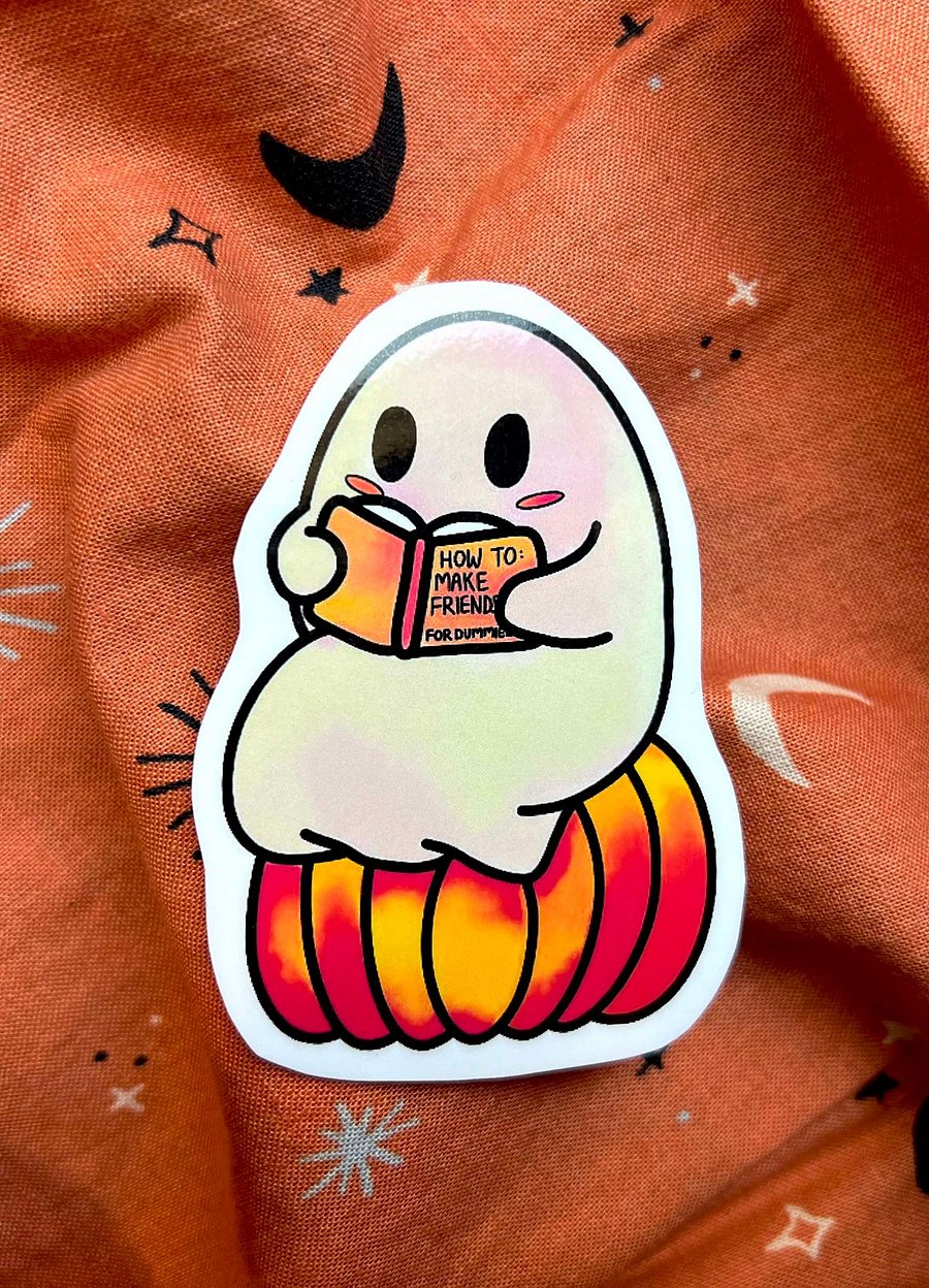 Friendly Ghost | Vinyl Glossy Sticker product image (1)