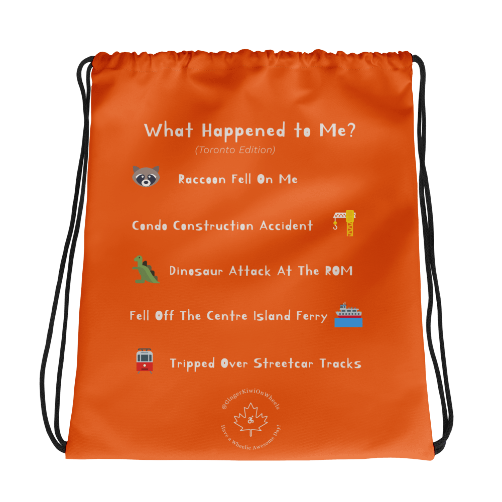WHAT HAPPENED TO ME ? (Toronto Edition): String Backpack, TiLite Burnt Orange product image (1)