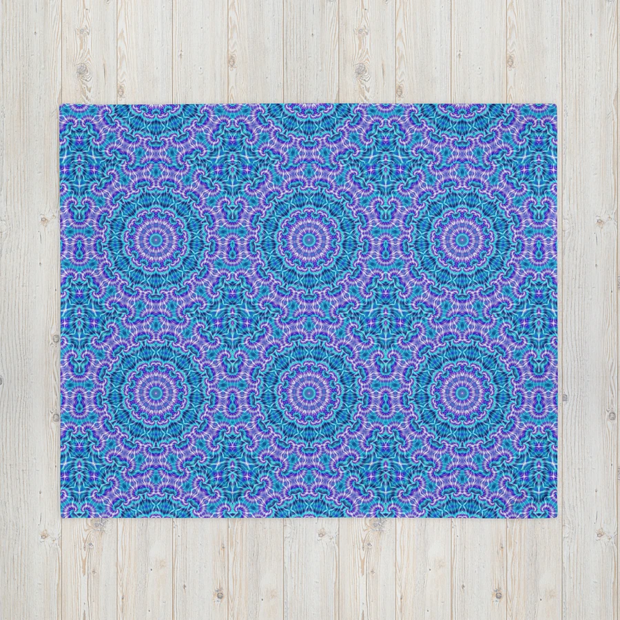 Blue and Purple Tie Die Kaleidoscope Throw Blanket product image (16)