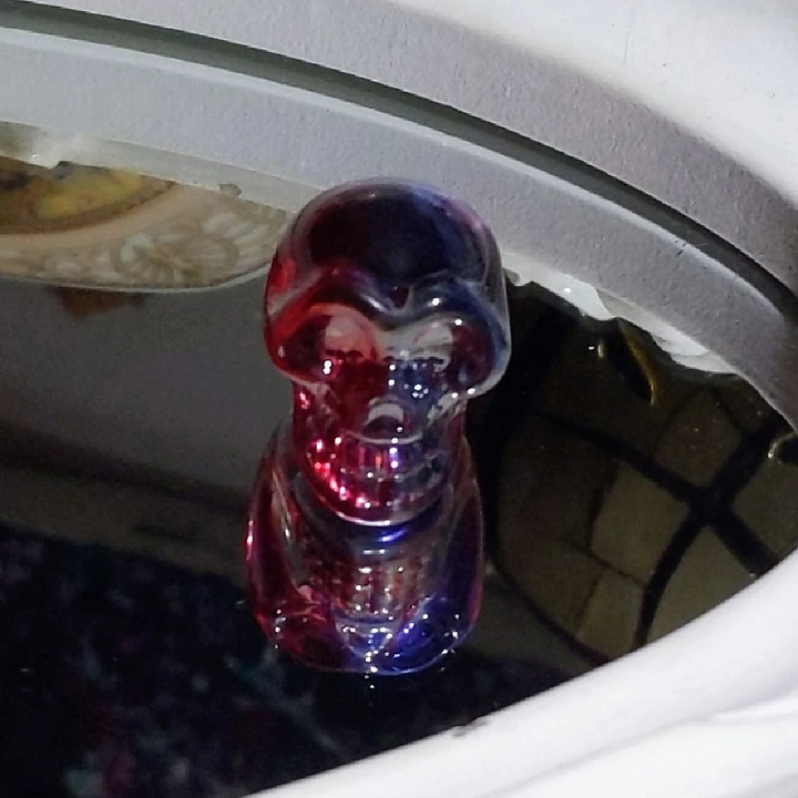 Red/White/Blue Aura Quartz Skull #6 product image (1)