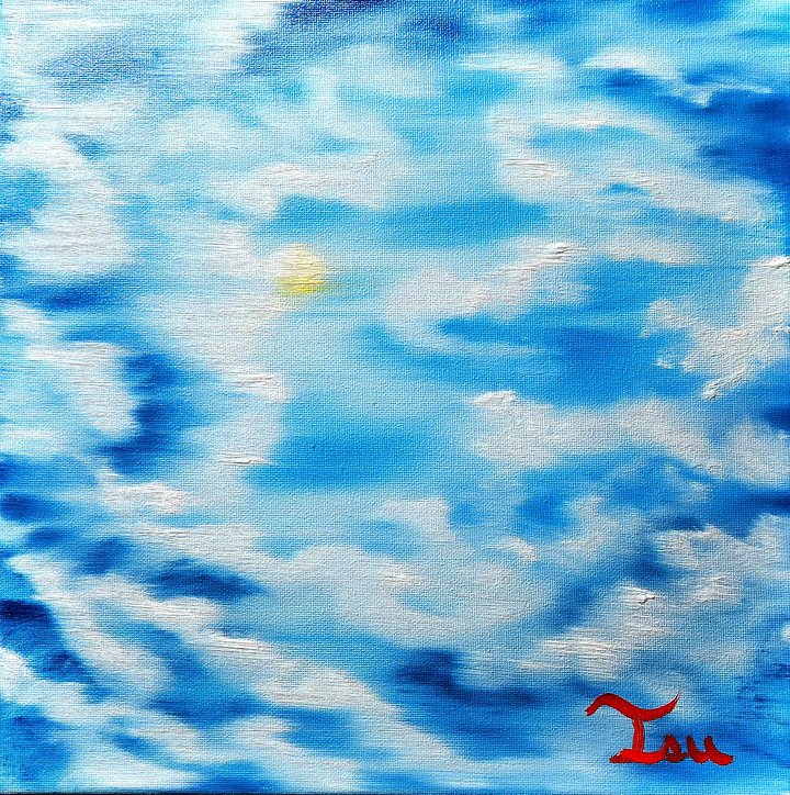The Afternoon Clouds (Original) 12x12 Canvas product image (1)
