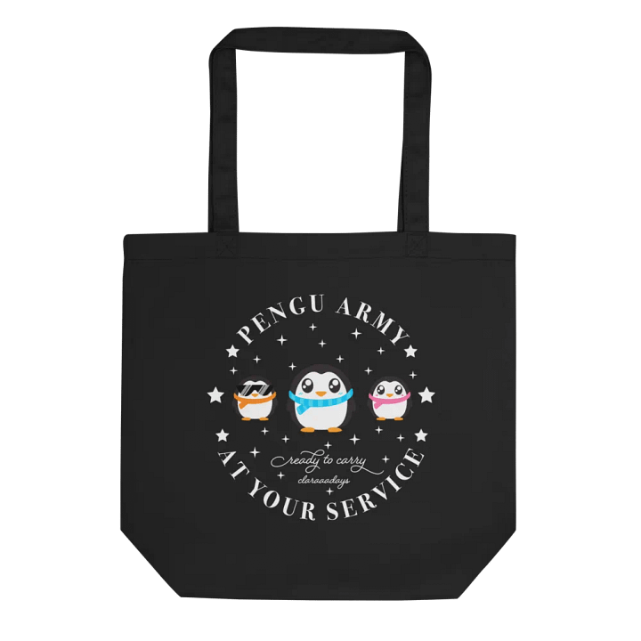 Pengu Army Black Tote Bag product image (1)