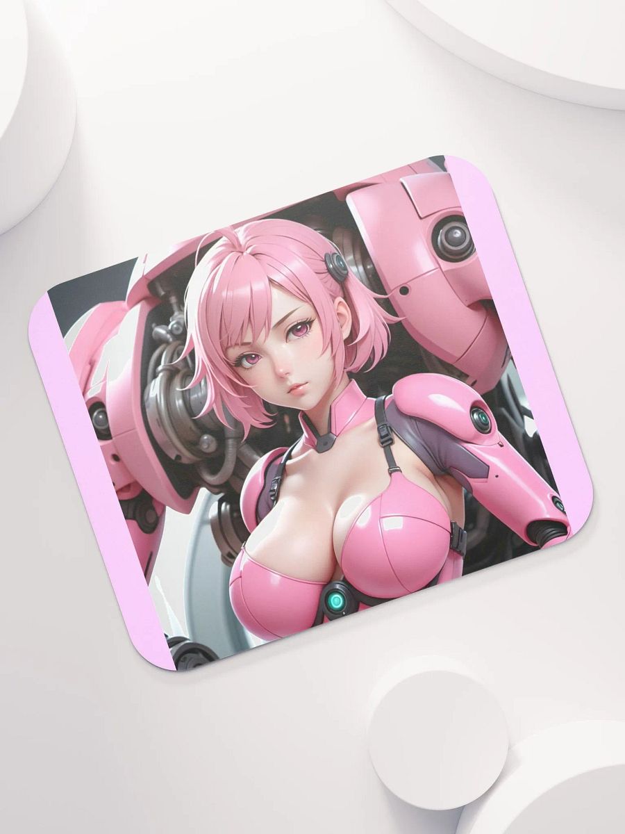 Futuristic Pink Anime Mouse Pad product image (1)