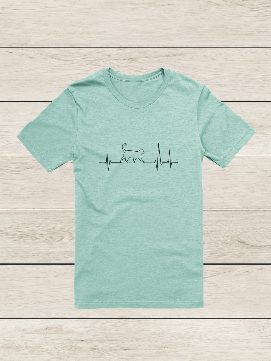 "Cat electrocardiogram" t-shirt product image (9)