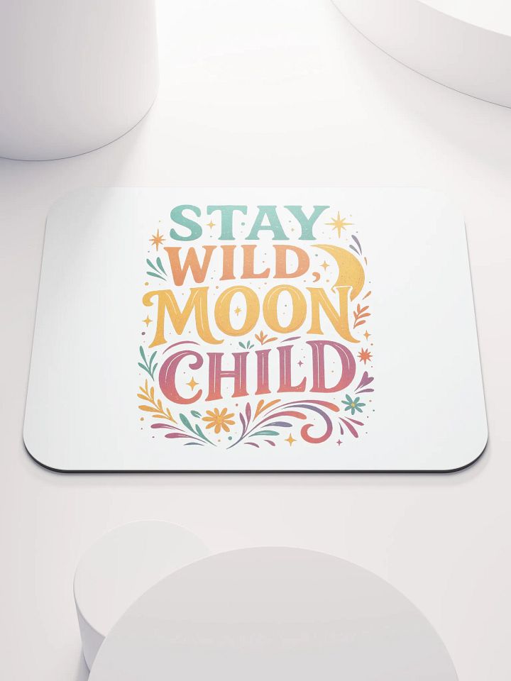 Stay Wild Moon Child Mouse Pad – Celestial Desk Decor product image (1)