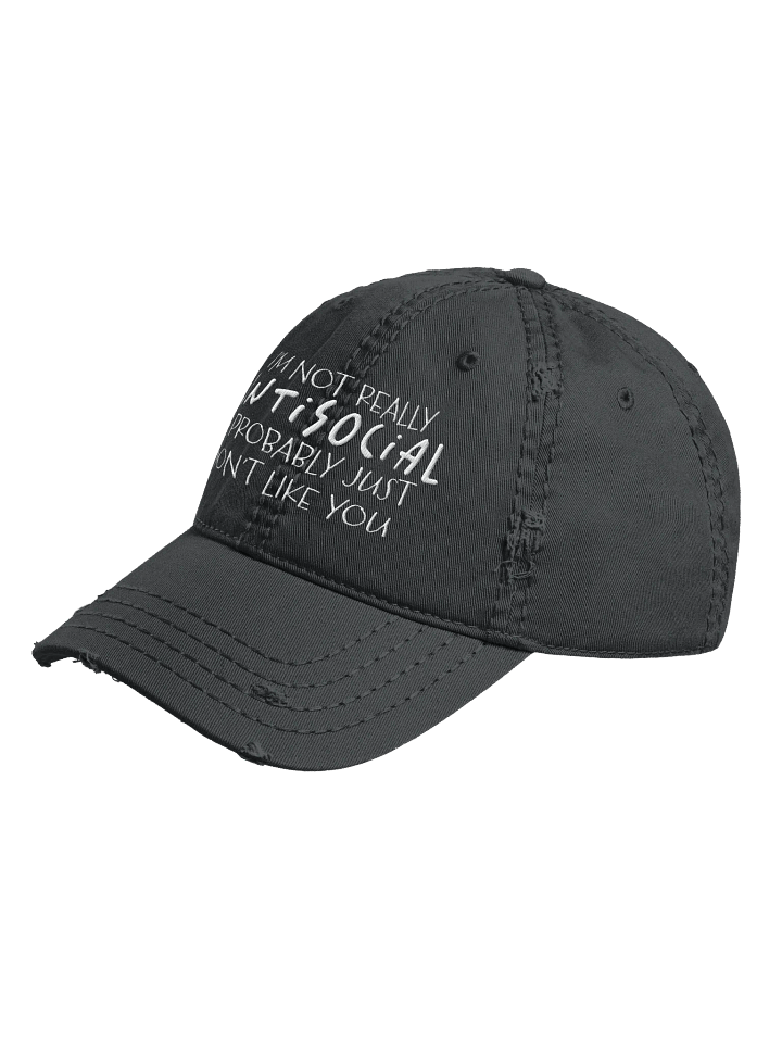 Savage Style: "Not Really Antisocial" Otto Distressed Dad Hat product image (6)