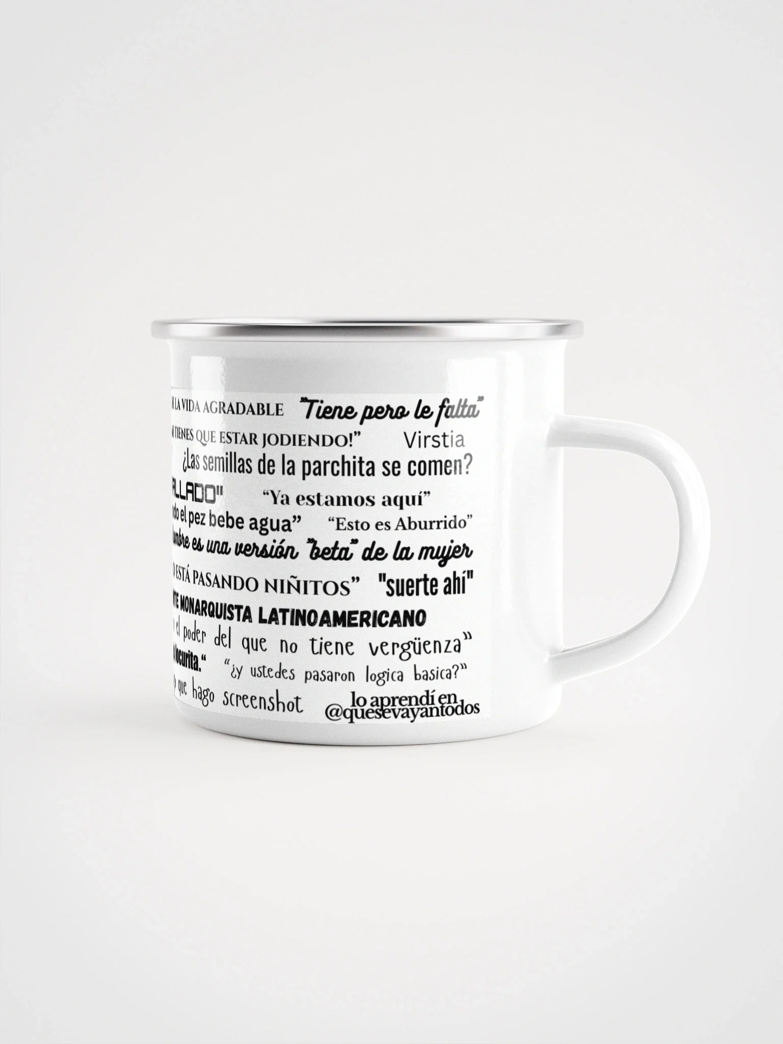 Taza de Peltre sabiduria qsvt blanca product image (1)