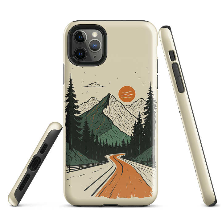 Wanderlust Peaks: Sunset Road Edition iPhone case product image (1)