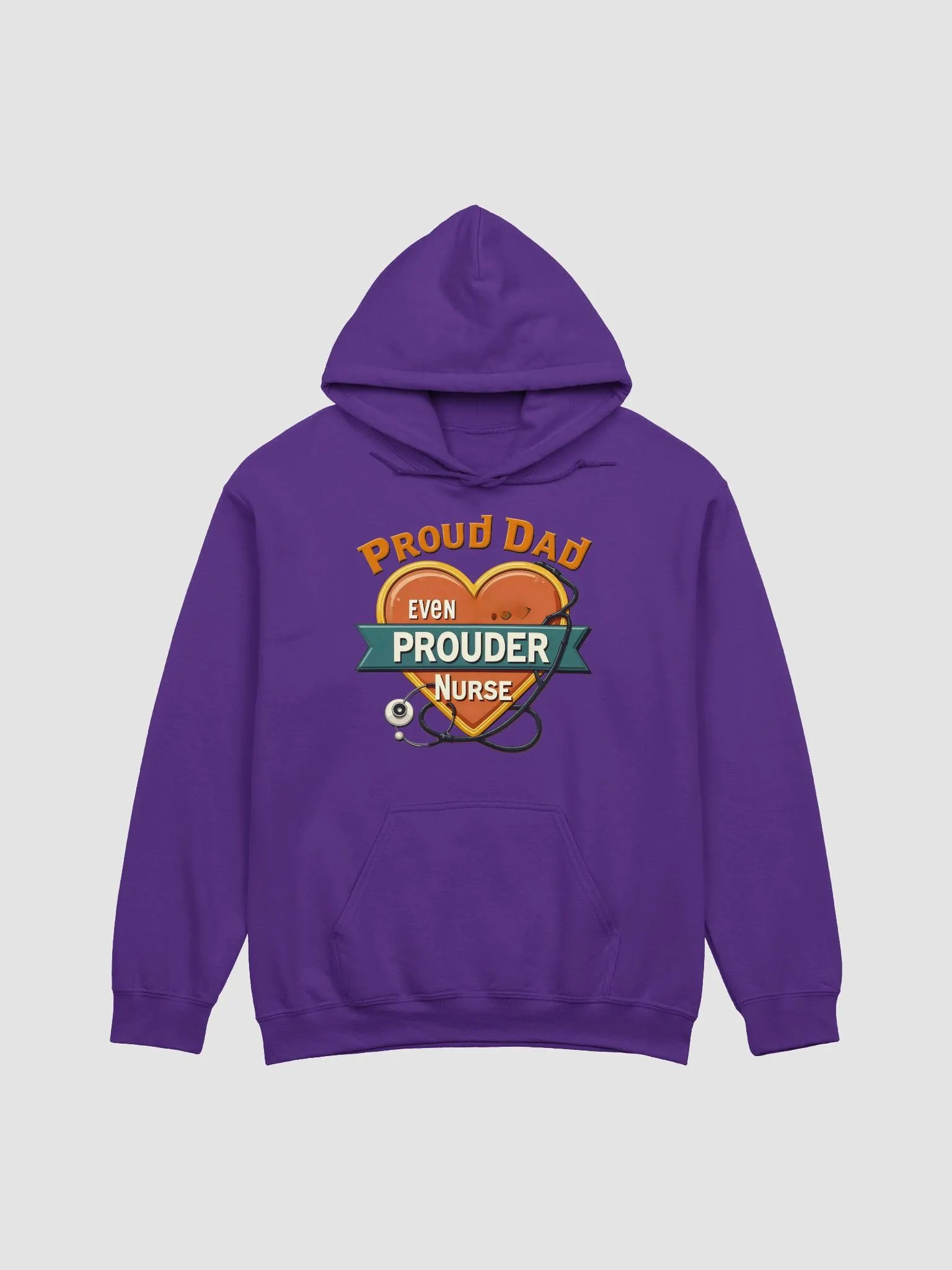 Proud Dad Even Prouder Nurse Heart Hoodie product image (1)