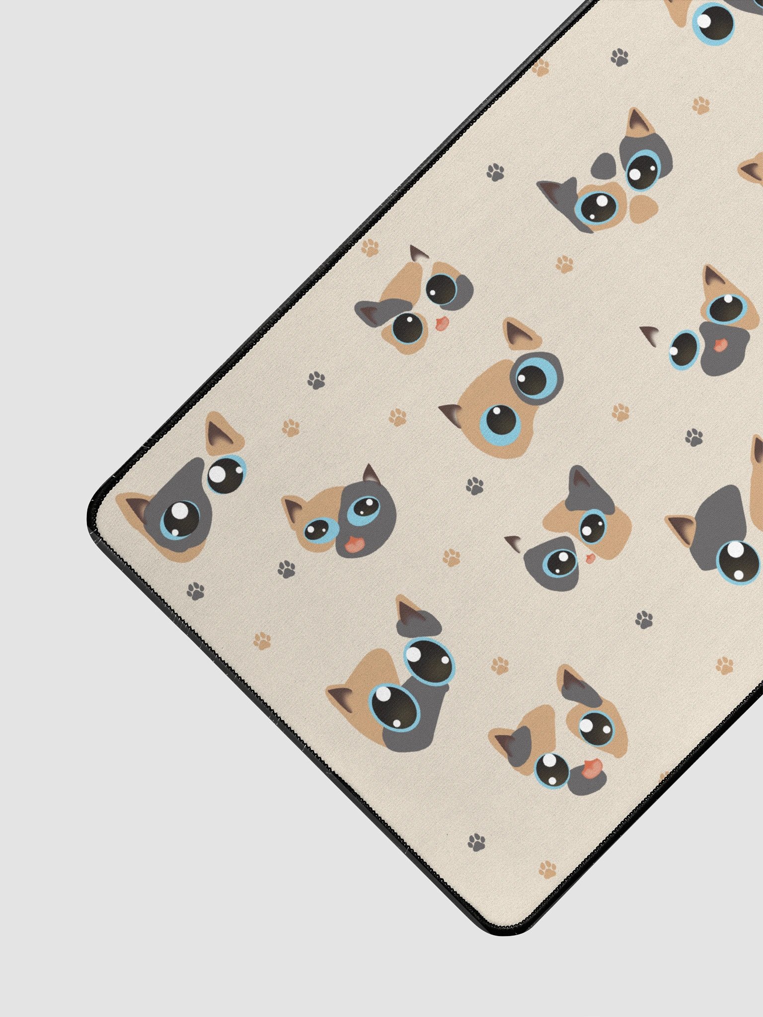 Cute Calico Cat Faces (Blue Eyes) Desk Mat 15.5" x 31.5" product image (3)