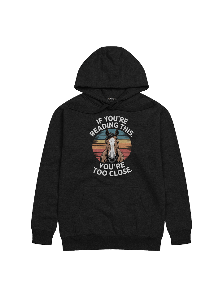 Personal Space Warning Horse Hoodie - Introverted Equestrian Essential product image (1)