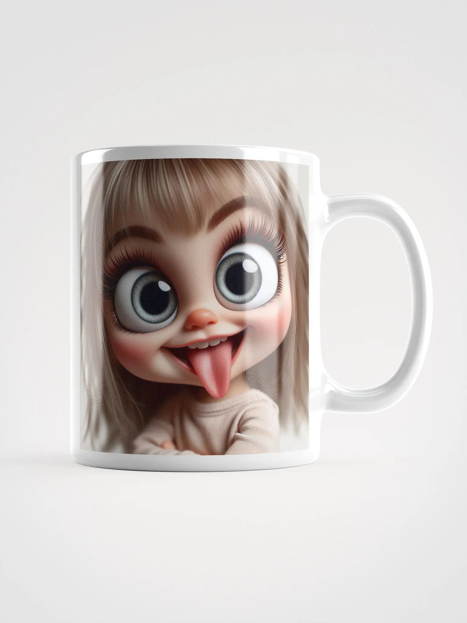 Rude Cheeky Smug Doll #Humorous Mug - White product image (1)