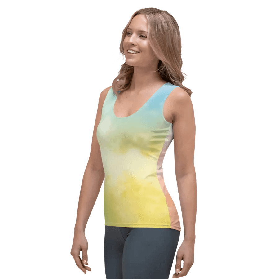 Blur cloud rainbow Design Tank Top - V3 product image (3)