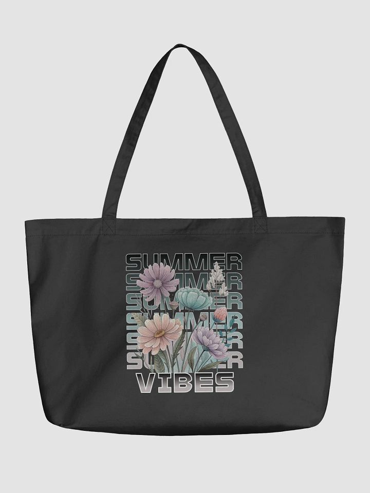 Summer Vibes Boho Flowers Floral Organic Tote Bag product image (2)