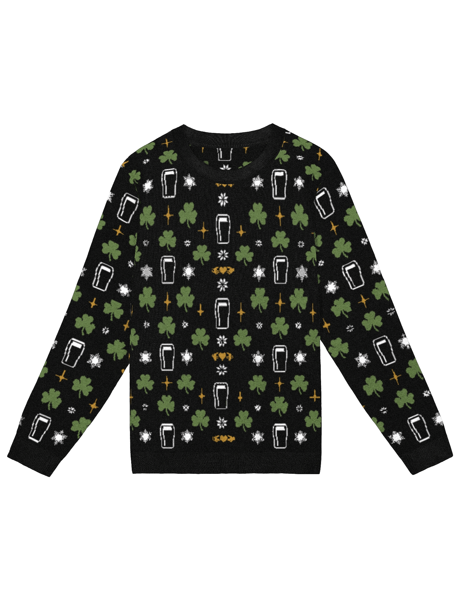 Irish 'Ugly Christmas Jumper' featuring Guinness, Shamrocks and the Claddagh product image (4)