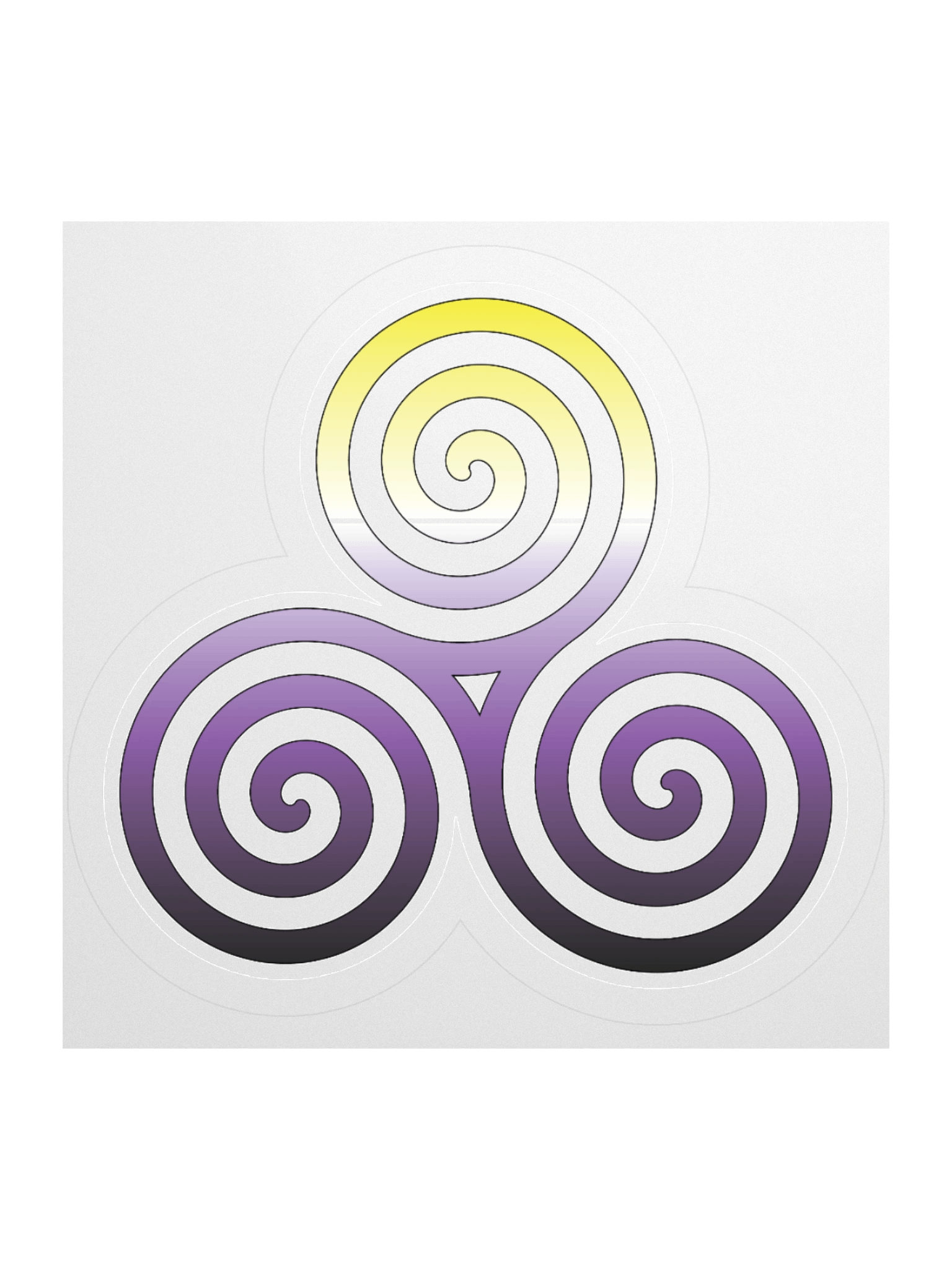 Non-binary Pride Gradient Celtic Triskelion Sticker product image (2)