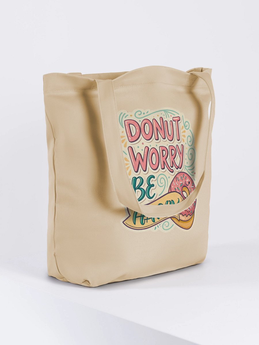Whimsical Donut Worry Be Happy Tote Bag product image (4)