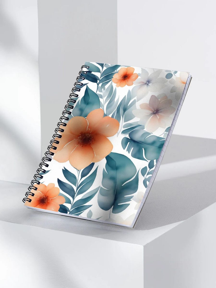 Orange Watercolor Tropical Flowers Notebook product image (3)