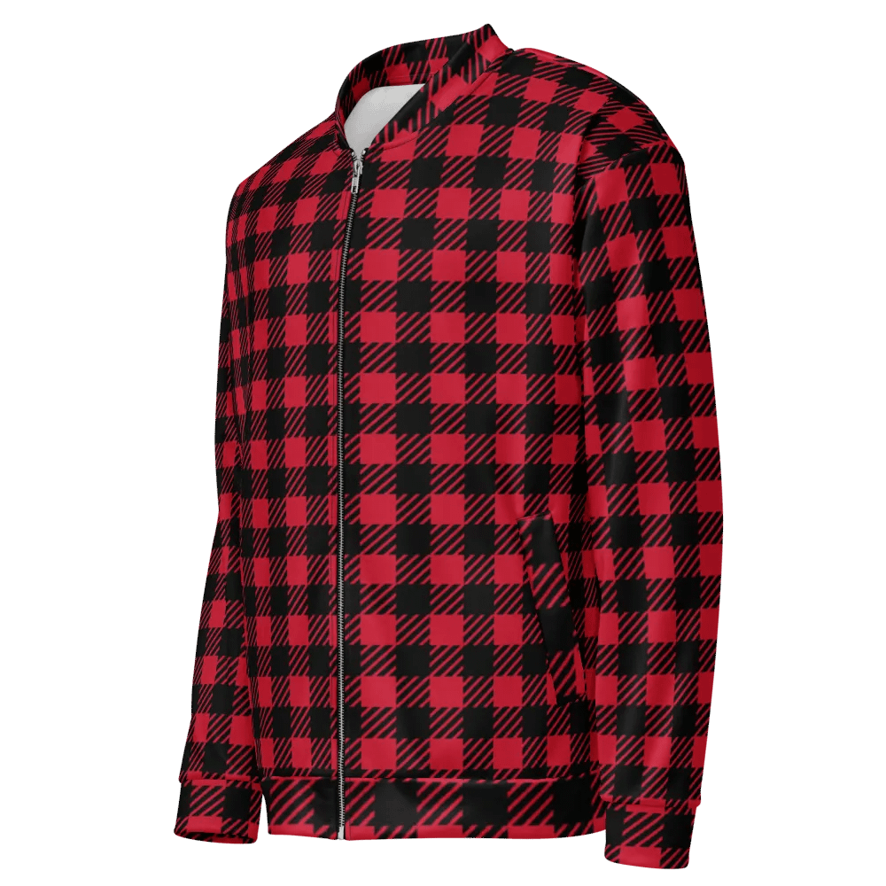 Customizable Checkered Charm Bomber Jacket product image (5)
