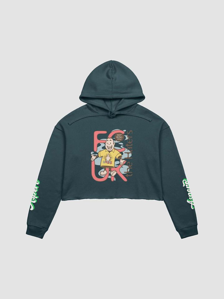 F*ck Aspero Bella+Canvas Fleece Crop Hoodie product image (5)