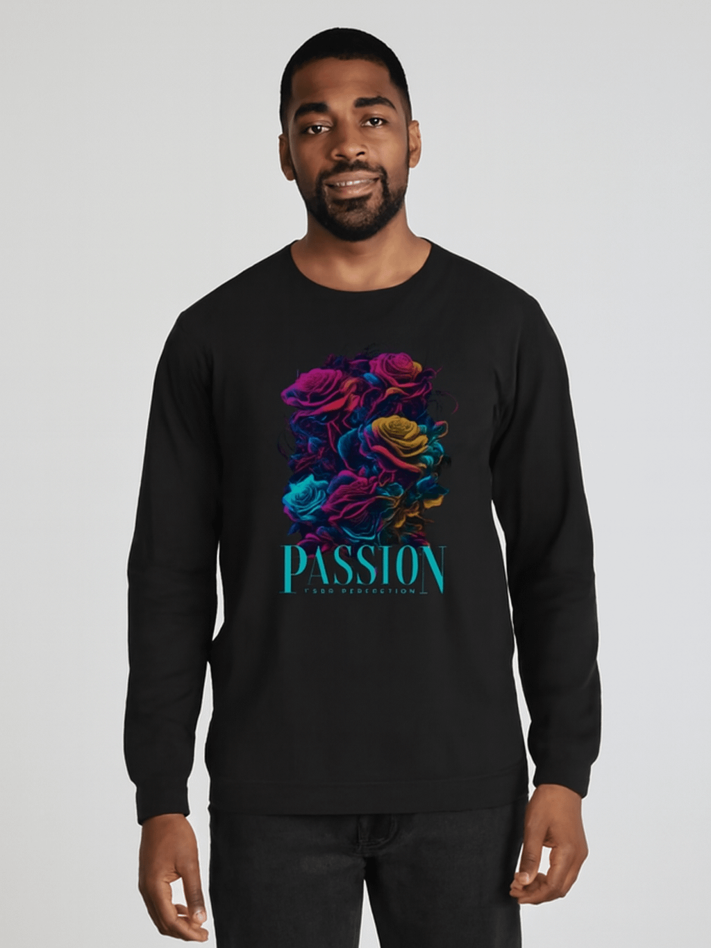Neon Rose Passion Long Sleeve T-Shirt product image (1)