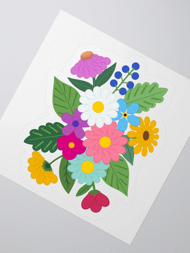 Floral Yarn Print Sticker product image (2)