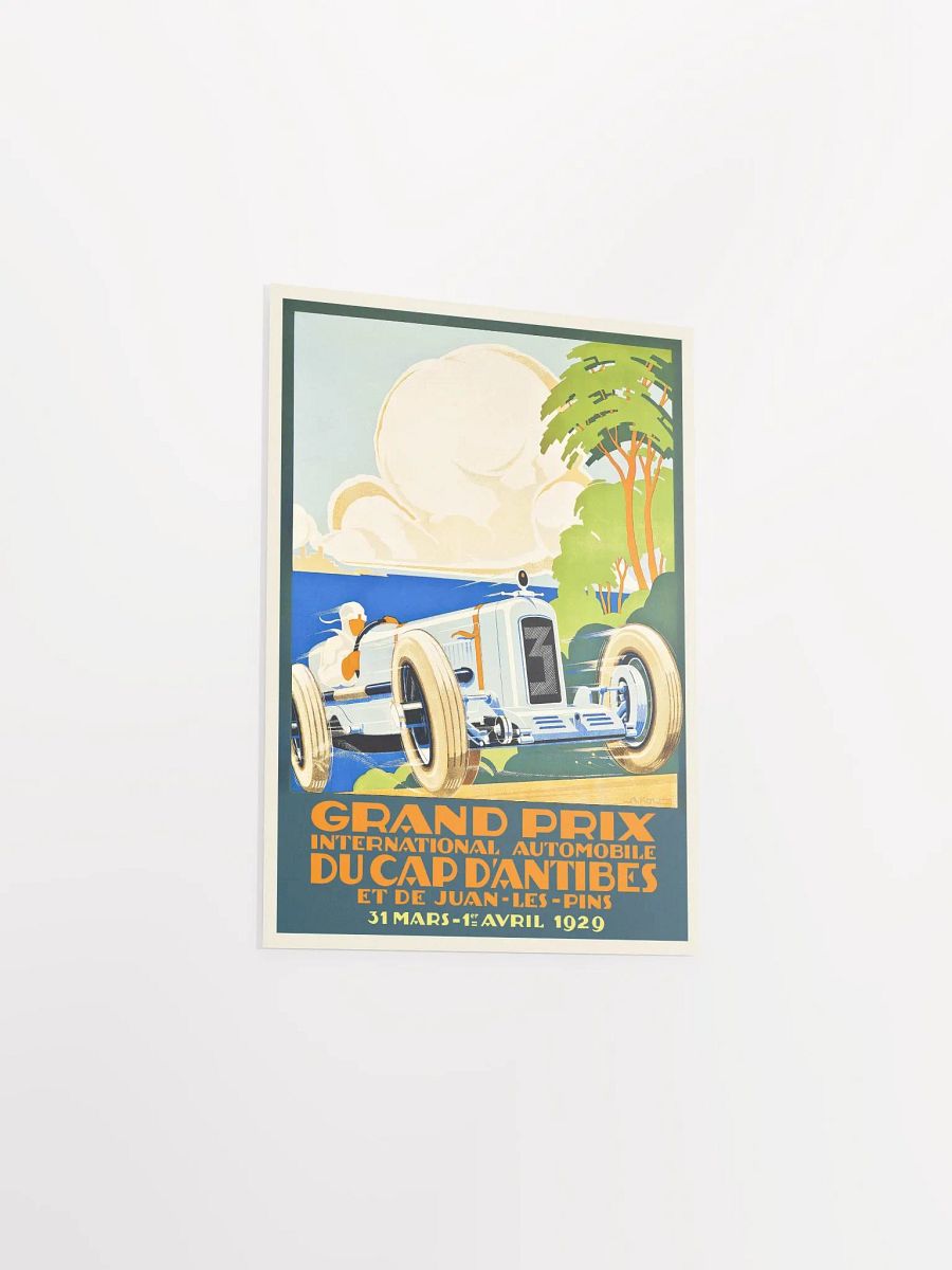 Monaco Antibes Vintage F1 Grand Prix, 1929 poster — Vintage Formula 1 poster, Monaco Grand Prix poster, retro travel poster, travel art product image (8)