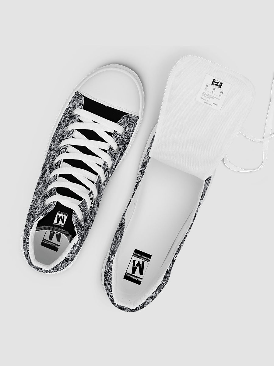 Dark Space Scribble - Men's High Tops | #MadeByMELO product image (12)