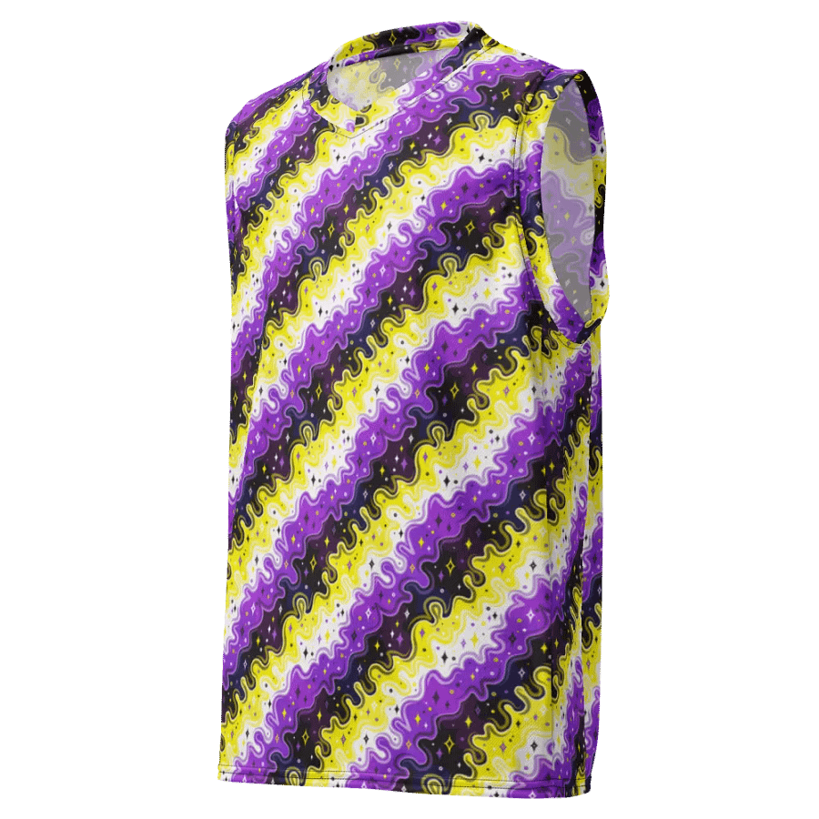 Non-Binary Pattern All-Over Unisex Basketball Jersey product image (1)