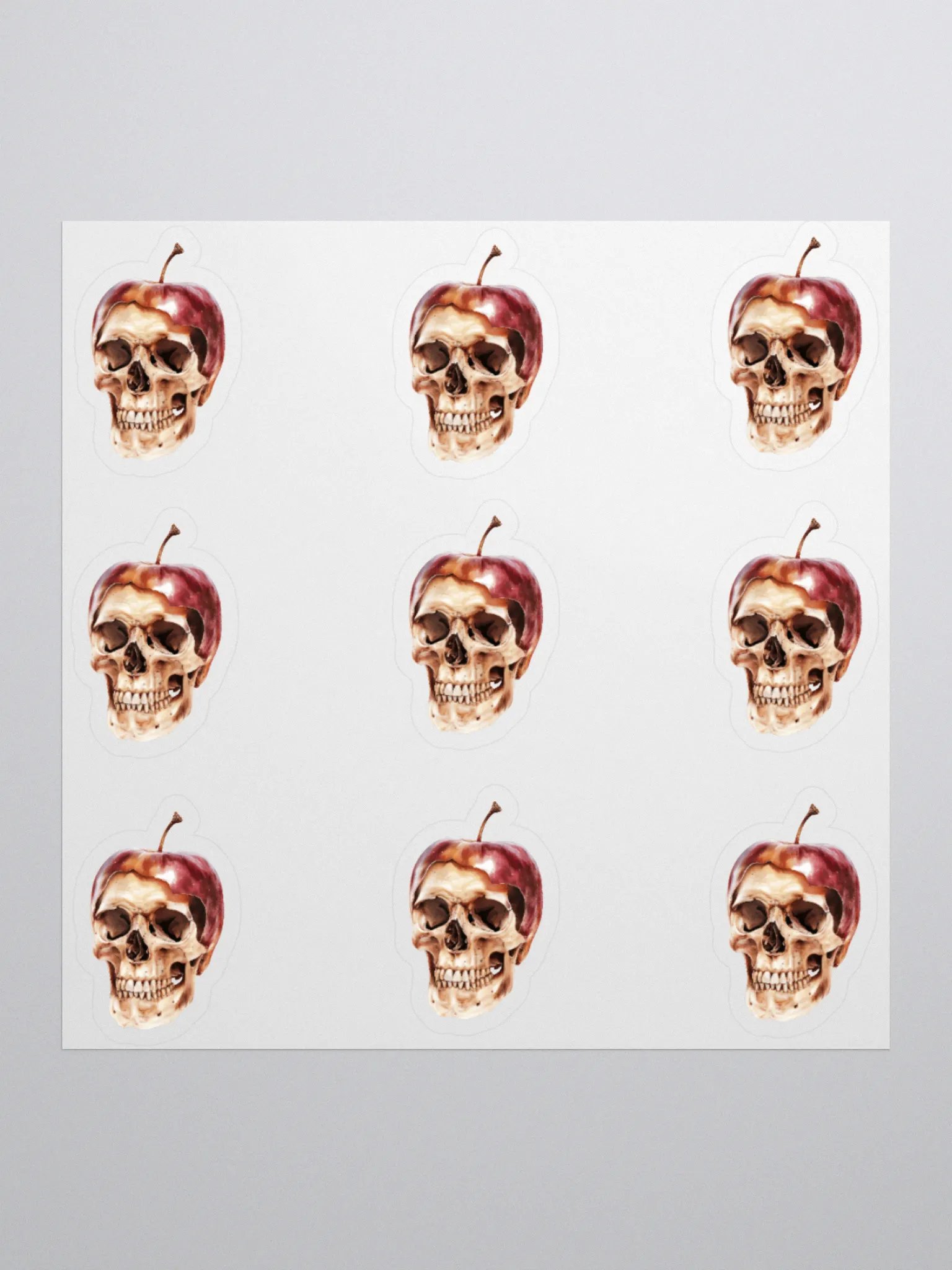 Surreal Apple Skull Stickers product image (1)
