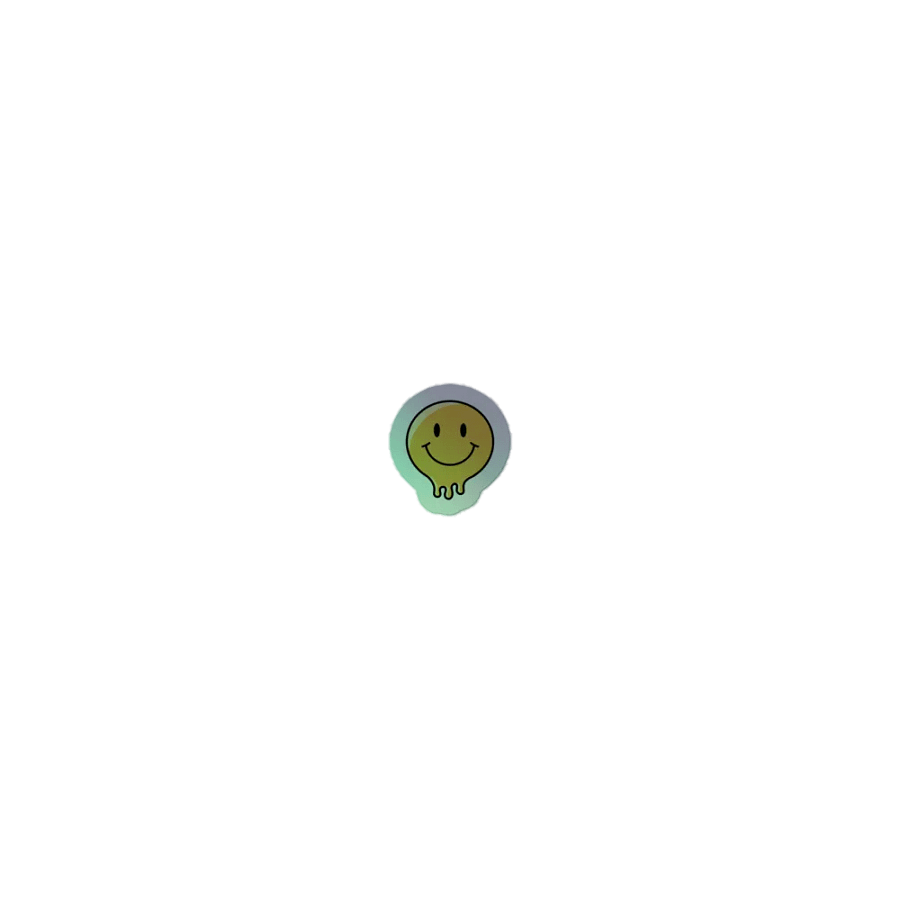 Melting Smiley Holographic Sticker Set product image (1)