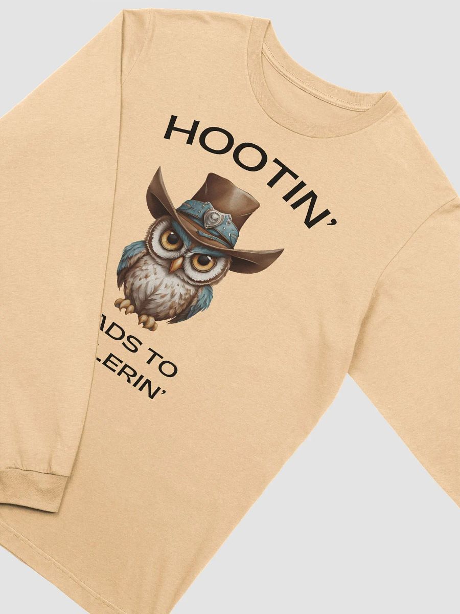 Hootin' Leads to Hollerin' Whimsical Owl Cowboy Long Sleeve Tee product image (17)