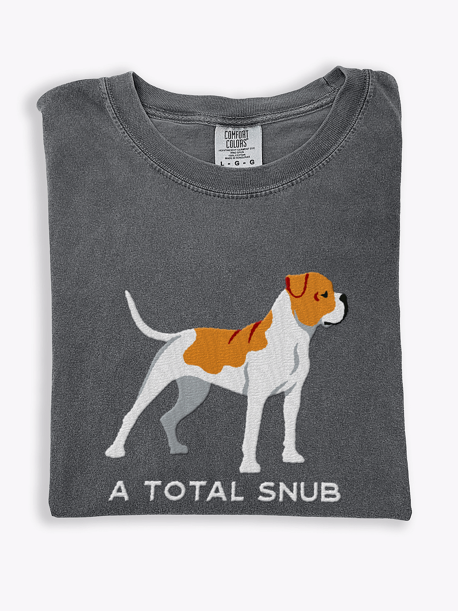 A Total Snub T-Shirt(Embroidered) of an American Bulldog(Tan) product image (1)