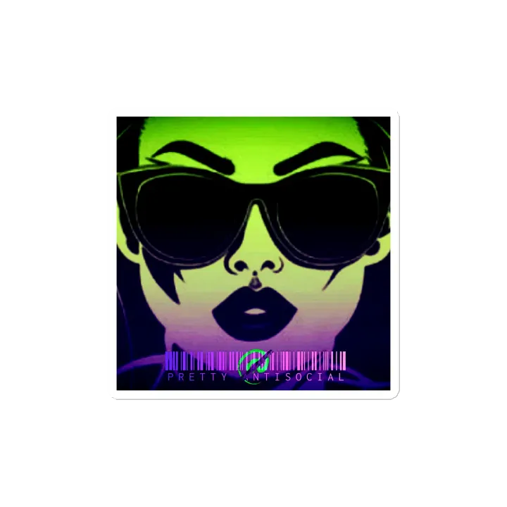 Pretty AntiSocial OG Logo & Barcode Die-Cut Magnet product image (2)