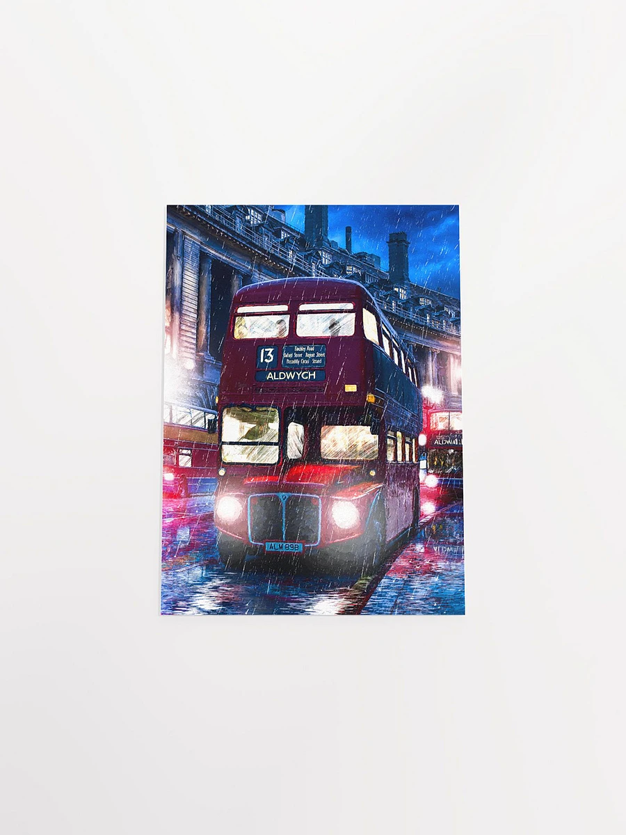 Routemaster Bus – Rainy London Matte Poster product image (4)