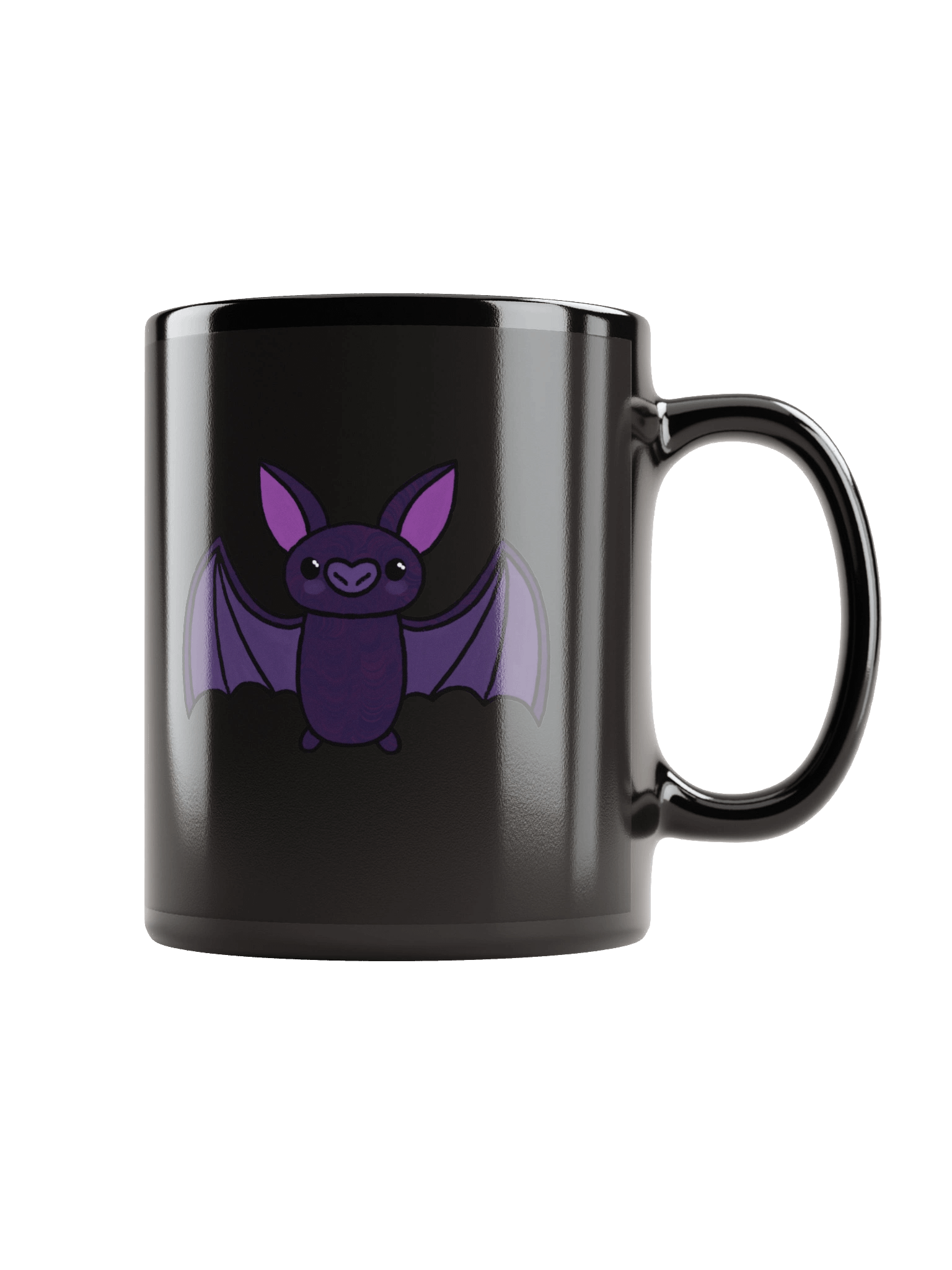Blushing Bat Duo Black Glossy Mug product image (2)