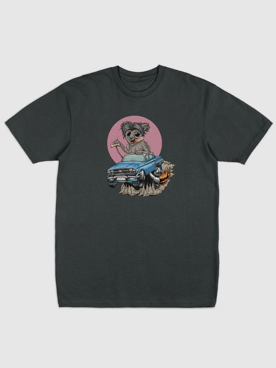 Roscoe the dog and 1960 Chevy! Cotton Heritage Men's Premium Heavyweight Tee by Cotton Heritage product image (1)