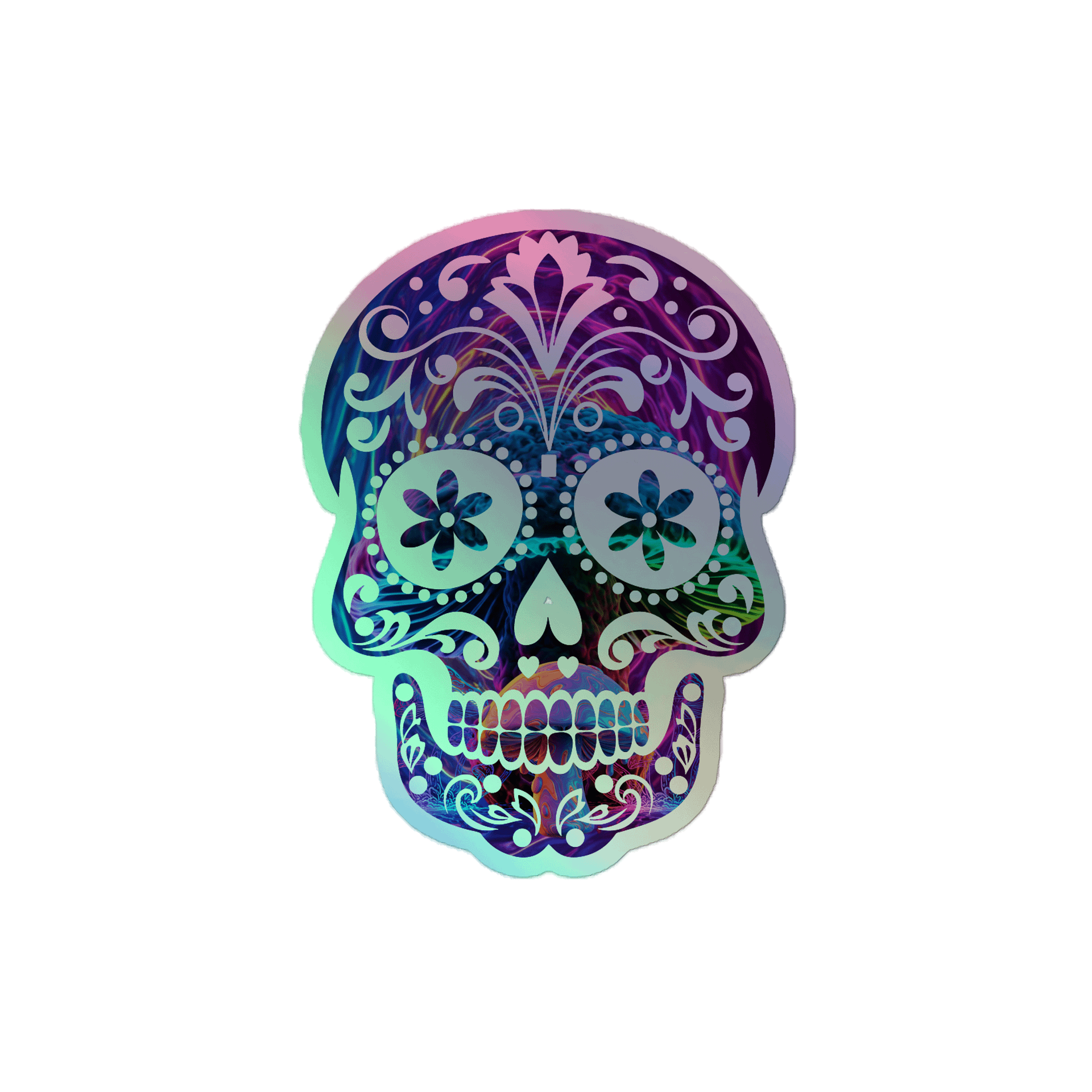Calavera 4" Holographic Sticker product image (1)