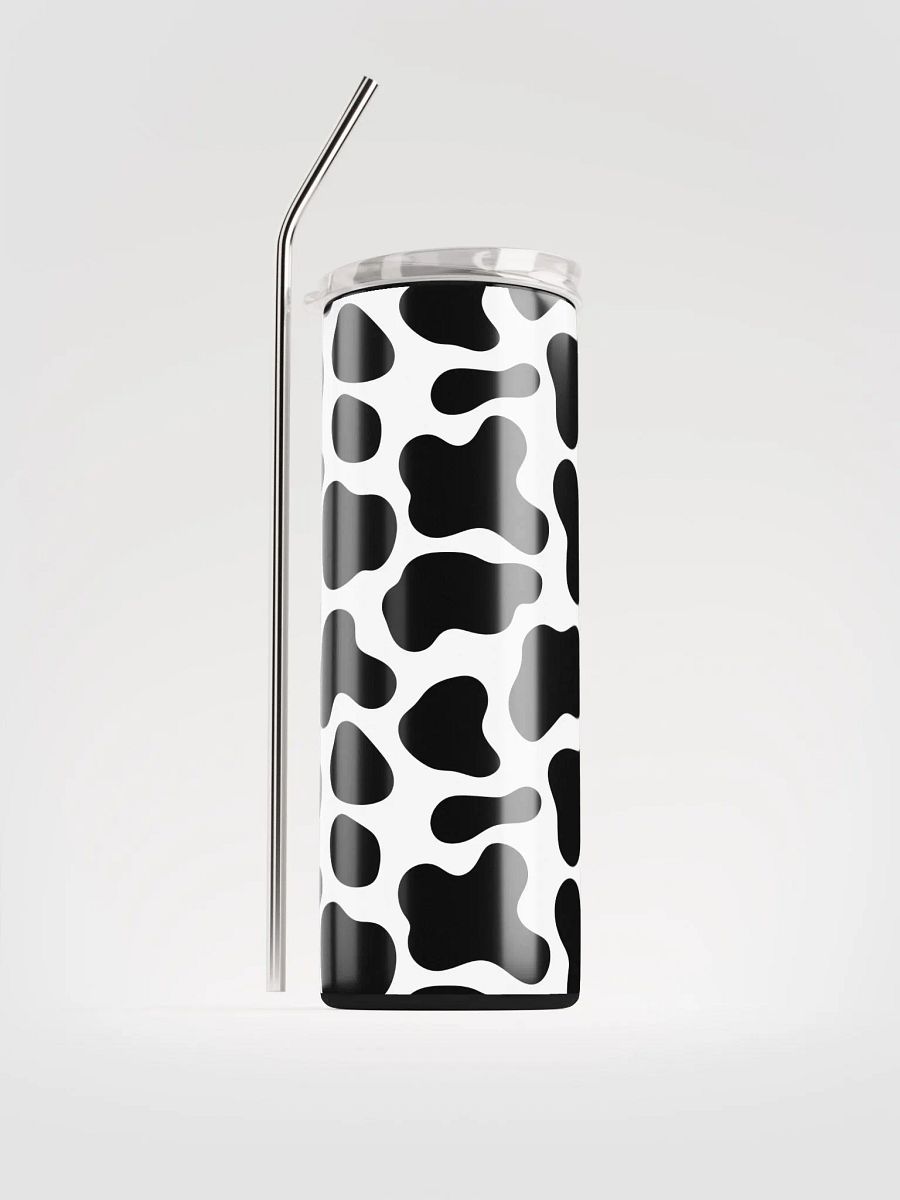 Moo-ve Over for Style with our Cow Print Stainless Steel Tumbler | Eco-Friendly 20 oz Tumbler with Reusable Straw product image (1)