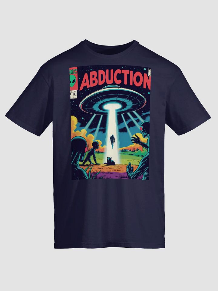 1970s Sci-Fi Comic T-Shirt – Retro Alien Abduction Art product image (3)